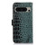 Google Pixel 8 Pro Crocodile Top Layer Cowhide Leather Phone Case - Green