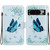 Google Pixel 8 Pro Crystal Texture Colored Drawing Leather Phone Case - Blue Pansies