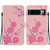 Google Pixel 8 Pro Crystal Texture Colored Drawing Leather Phone Case - Cherry Blossoms