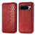 Google Pixel 8 Pro Cubic Grid Pressed Magnetic Leather Phone Case - Red