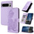 Google Pixel 8 Pro Datura Flower Embossed Flip Leather Phone Case - Purple