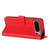 Google Pixel 8 Pro Datura Flower Embossed Flip Leather Phone Case - Red