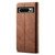 Google Pixel 8 Pro Denim Texture Casual Style Horizontal Flip Leather Case - Brown