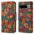 Google Pixel 8 Pro Denior Flower Language Series Cork Fabric Oil Edge Leather Phone Case - Spring
