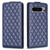 Google Pixel 8 Pro Diamond Lattice Vertical Flip Leather Phone Case - Blue