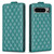Google Pixel 8 Pro Diamond Lattice Vertical Flip Leather Phone Case - Green