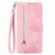 Google Pixel 8 Pro Embossed Flower Zipper Leather Phone Case - Pink