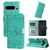 Google Pixel 8 Pro Embossed Sunflower Leather Phone Case - Green Google Pixel 8 Pro Embossed Sunflower Leather Phone Case - Green