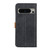 Google Pixel 8 Pro European Floral Embossed Copper Buckle Leather Phone Case - Black