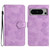 Google Pixel 8 Pro Flower Embossing Pattern Leather Phone Case - Purple