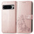 Google Pixel 8 Pro Four-leaf Clasp Embossed Leather Phone Case - Rose Gold