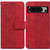 Google Pixel 8 Pro Geometric Embossed Leather Phone Case - Red