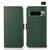 Google Pixel 8 Pro KHAZNEH Side-Magnetic Litchi Genuine Leather RFID Phone Case - Green