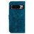 Google Pixel 8 Pro Lily Embossed Leather Phone Case - Dark Blue