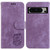 Google Pixel 8 Pro Little Tiger Embossed Leather Phone Case - Purple