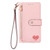 Google Pixel 8 Pro Love Zipper Lanyard Leather Phone Case - Pink