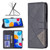 Google Pixel 8 Pro Magnetic Buckle Rhombus Texture Leather Phone Case - Black