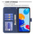 Google Pixel 8 Pro Magnetic Buckle Rhombus Texture Leather Phone Case - Blue