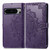 Google Pixel 8 Pro Mandala Flower Embossed Leather Phone Case - Purple