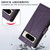 Google Pixel 8 Pro PU Genuine Leather Texture Embossed Line Phone Case - Purple