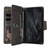 Google Pixel 8 Pro Rivet Buckle 9 Cards Three Fold Leather Phone Case - Grey