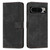 Google Pixel 8 Pro Skin Feel Stripe Pattern Leather Phone Case with Lanyard - Black