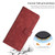 Google Pixel 8 Pro Skin Feel Stripe Pattern Leather Phone Case with Lanyard - Red