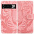 Google Pixel 8 Pro Tiger Embossing Pattern Flip Leather Phone Case - Pink