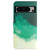 Google Pixel 8 Pro Watercolor Pattern Flip Leather Phone Case - Cyan Green