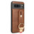 Google Pixel 8 Pro Wristband Leather Back Phone Case - Brown