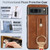 Google Pixel 8 Pro Wristband Leather Back Phone Case - Brown