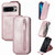 Google Pixel 8 Pro Zipper Wallet Vertical Flip Leather Phone Case - Pink