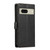 Google Pixel 8 PU Genuine Leather Texture Embossed Line Phone Case - Black