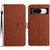 Google Pixel 8 Rhombic Grid Texture Leather Phone Case - Brown