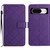 Google Pixel 8 Rhombic Grid Texture Leather Phone Case - Purple
