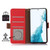 Google Pixel 8 Side-Magnetic TJ Genuine Leather RFID Phone Case - Red