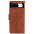 Google Pixel 8 Skin Feel Pure Color Flip Leather Phone Case - Brown