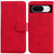 Google Pixel 8 Skin Feel Pure Color Flip Leather Phone Case - Red