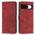 Google Pixel 8 Skin Feel Stripe Pattern Leather Phone Case with Lanyard - Red