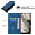 Google Pixel 8 Skin-feel Embossed Leather Phone Case - Blue