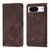 Google Pixel 8 Skin-feel Embossed Leather Phone Case - Brown