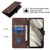 Google Pixel 8 Skin-feel Embossed Leather Phone Case - Brown