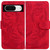 Google Pixel 8 Tiger Embossing Pattern Flip Leather Phone Case - Red