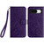 Google Pixel 8 Tree Birds Embossed Pattern Leather Phone Case - Purple