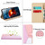 Google Pixel 8 Tricolor Stitching Horizontal Flip Leather Phone Case - Pink