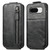 Google Pixel 8 Zipper Wallet Vertical Flip Leather Phone Case - Black