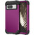 Google Pixel 8 3 in 1 Shockproof PC + Silicone Phone Case - Dark Purple+Black
