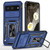 Google Pixel 8 Armor PC + TPU Camera Shield Phone Case - Navy Blue
