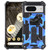 Google Pixel 8 Camouflage Armor Kickstand TPU + PC Magnetic Phone Case - Blue