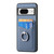 Google Pixel 8 Carbon Fiber Card Wallet Ring Holder Phone Case - Blue
